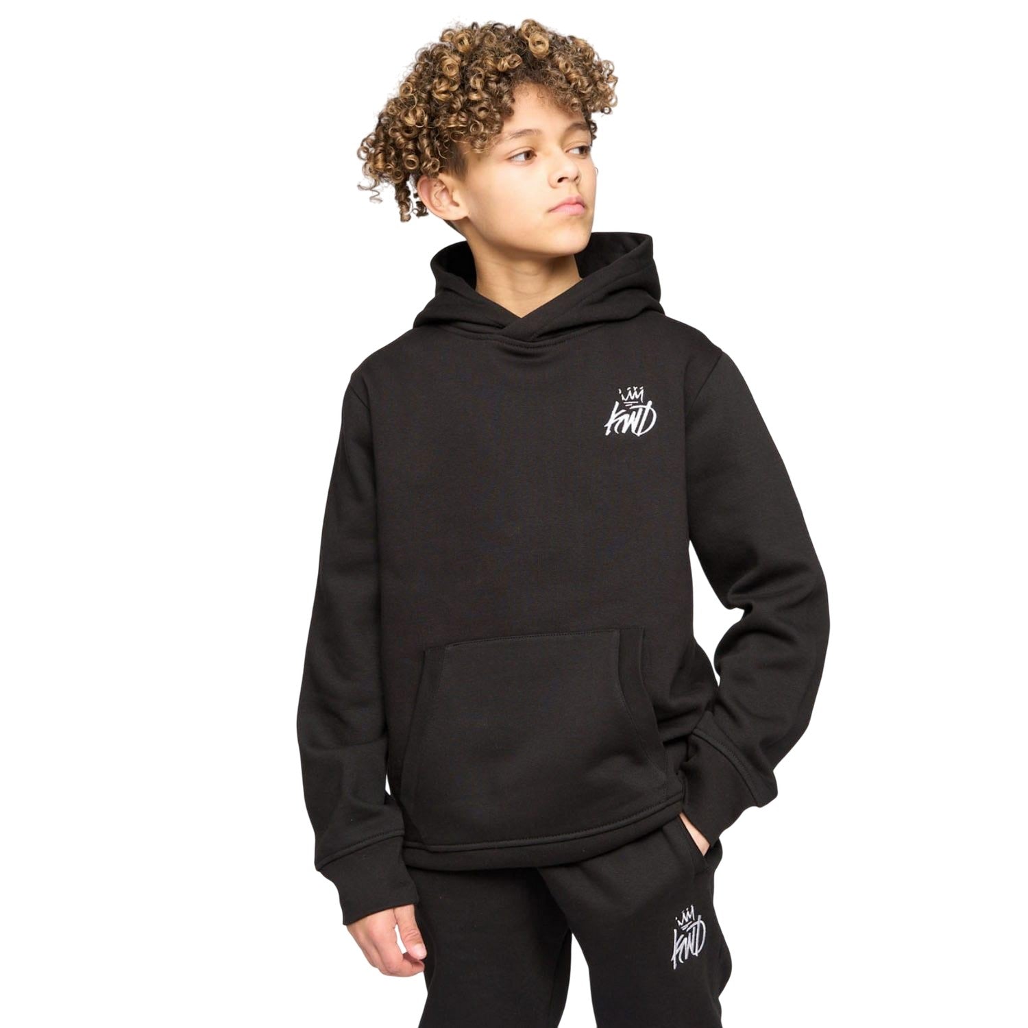 Black - Front - Kings Will Dream Childrens-Kids Crosby 2.0 Hoodie