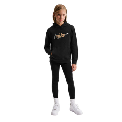 Black - Front - Nike Childrens-Kids NSW Fleece Classic Hoodie