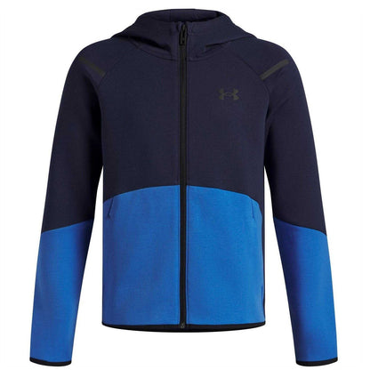 Blue - Front - Under Armour Childrens-Kids Unstoppable Full Zip Hoodie