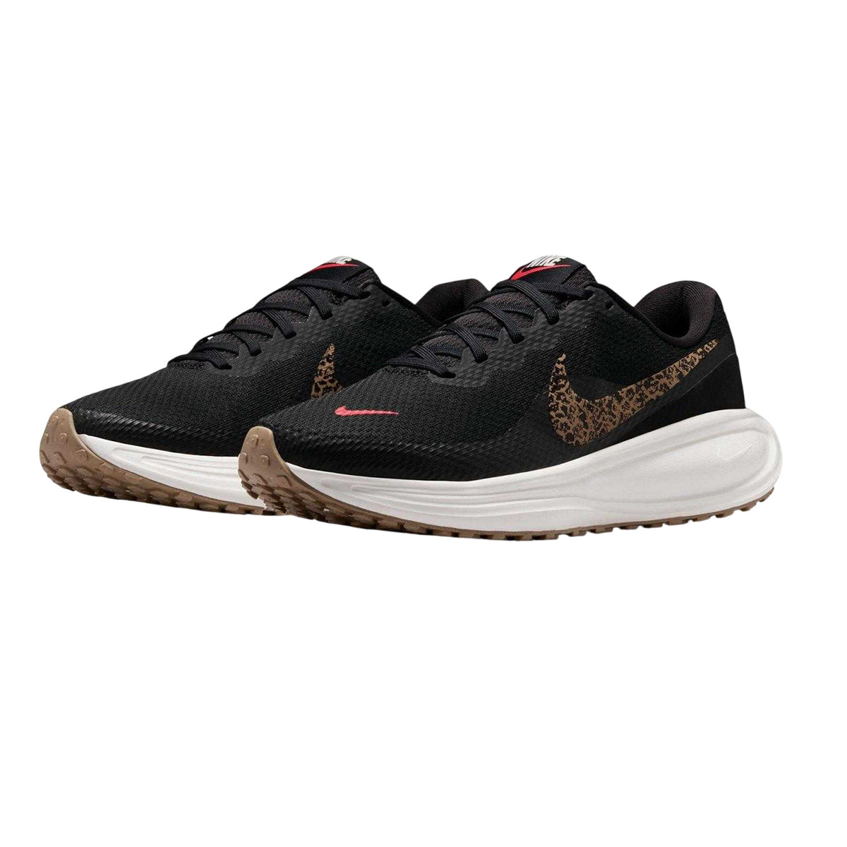 Black-Leopard - Pack Shot - Nike Womens-Ladies Revolution 8 Trainers