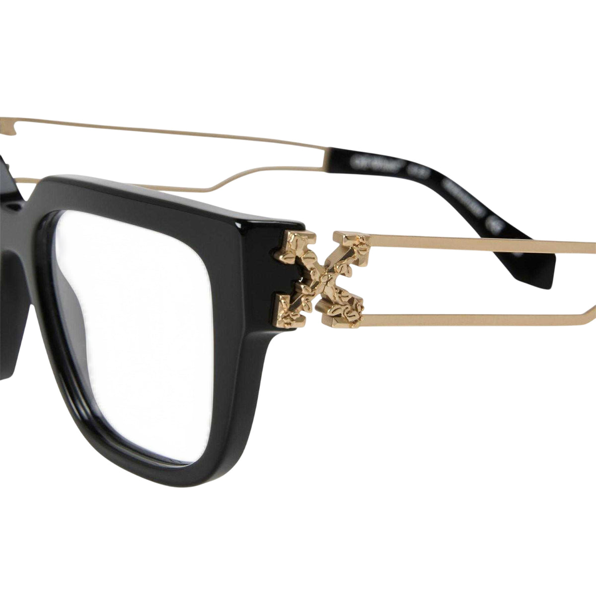 Black-Gold - Side - Off White Womens-Ladies Style 8w Sunglasses