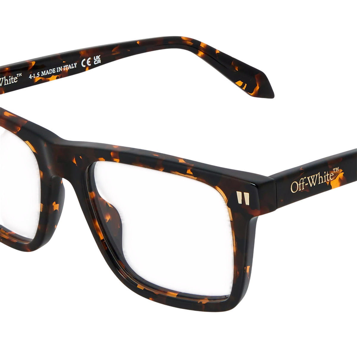 Dark Havana Brown - Side - Off-White Mens Style 8j Sunglasses