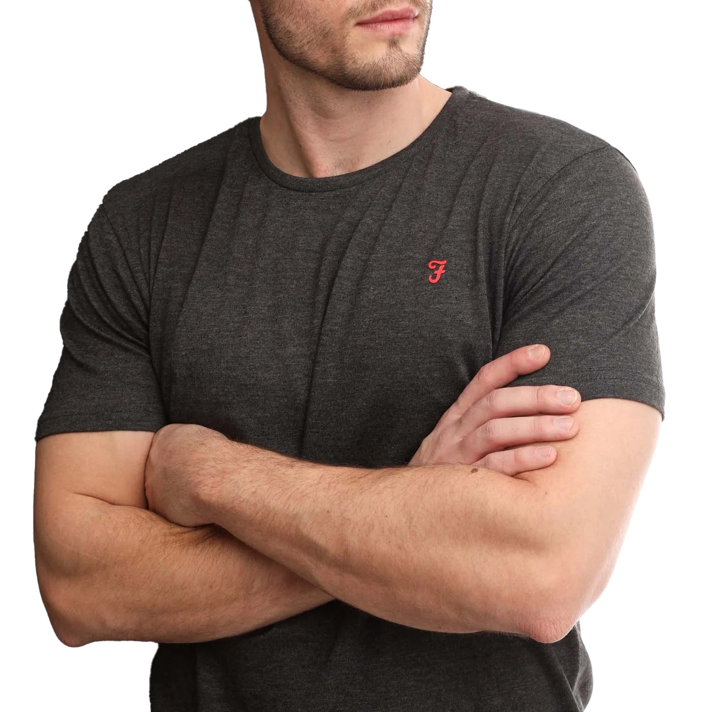 Black-Grey-White - Lifestyle - Farah Mens Briars Lounge T-Shirt (Pack of 5)