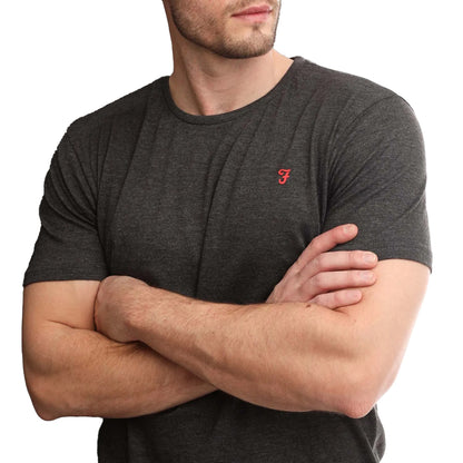 Black-Grey-White - Lifestyle - Farah Mens Briars Lounge T-Shirt (Pack of 5)