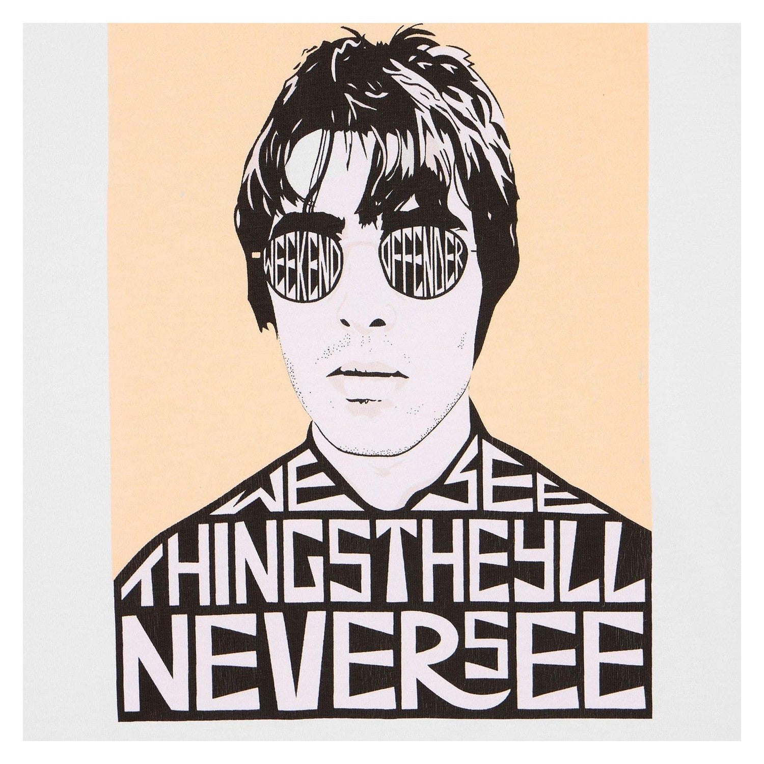 White - Side - Weekend Offender Mens Forever Graphic T-Shirt