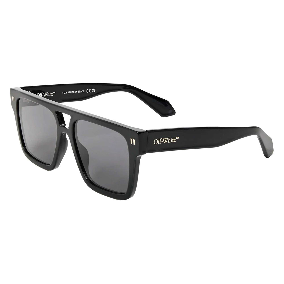 Black-Dark Grey - Front - Off White Mens Springfiel Square Frame Sunglasses