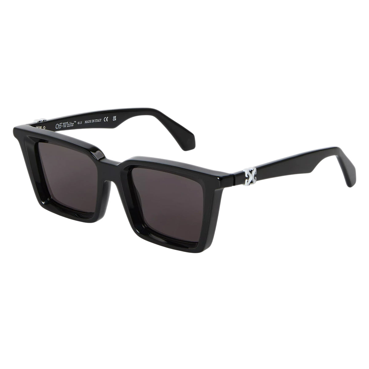 Black-Dark Grey - Front - Off White Womens-Ladies Dalton Square Sunglasses