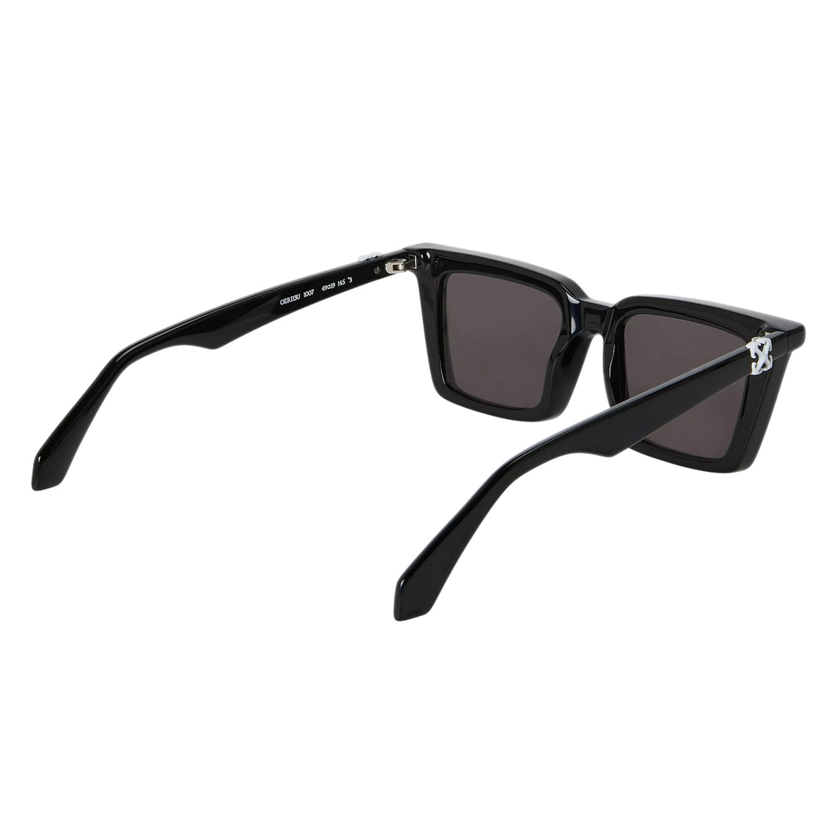 Black-Dark Grey - Back - Off White Womens-Ladies Dalton Square Sunglasses