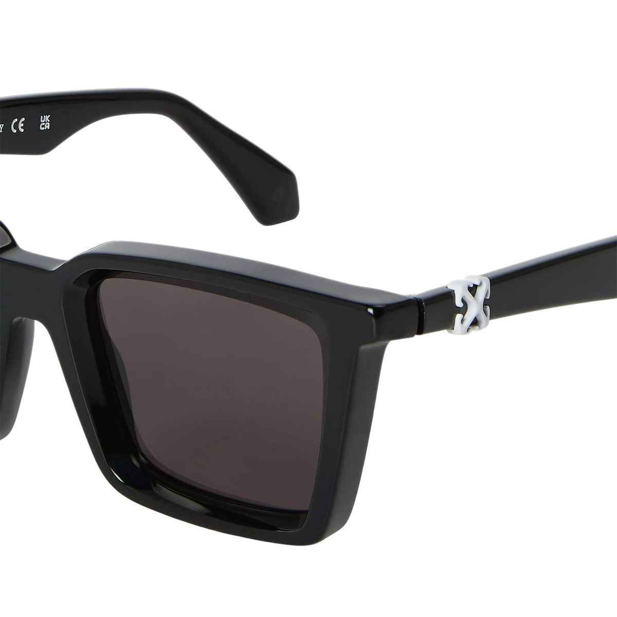 Black-Dark Grey - Side - Off White Womens-Ladies Dalton Square Sunglasses