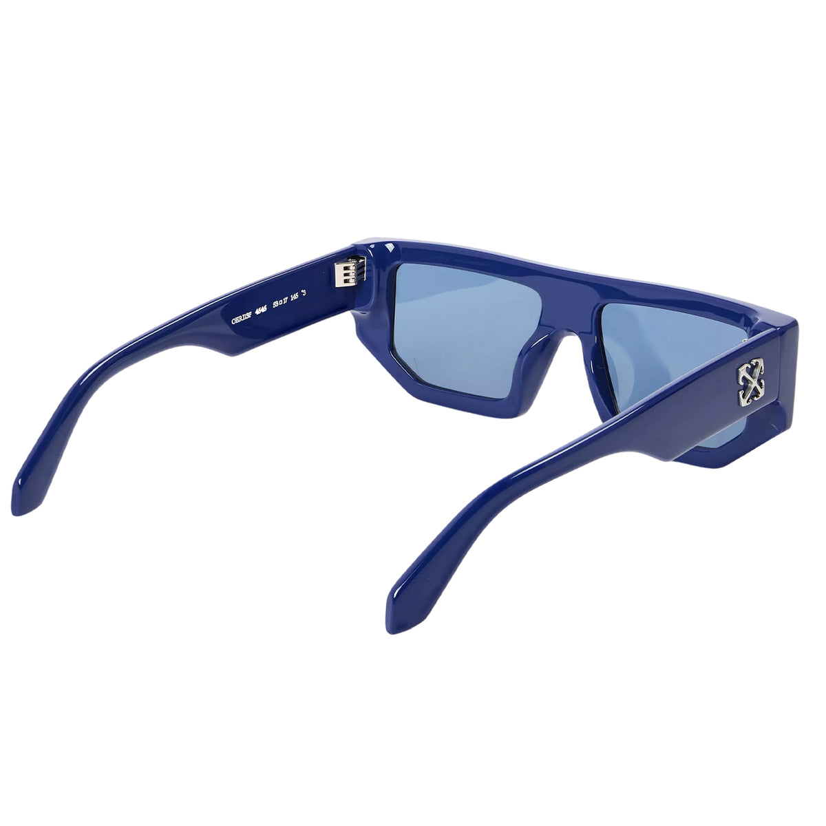 Blue - Back - Off White Womens-Ladies Vancouver Rectangular Sunglasses