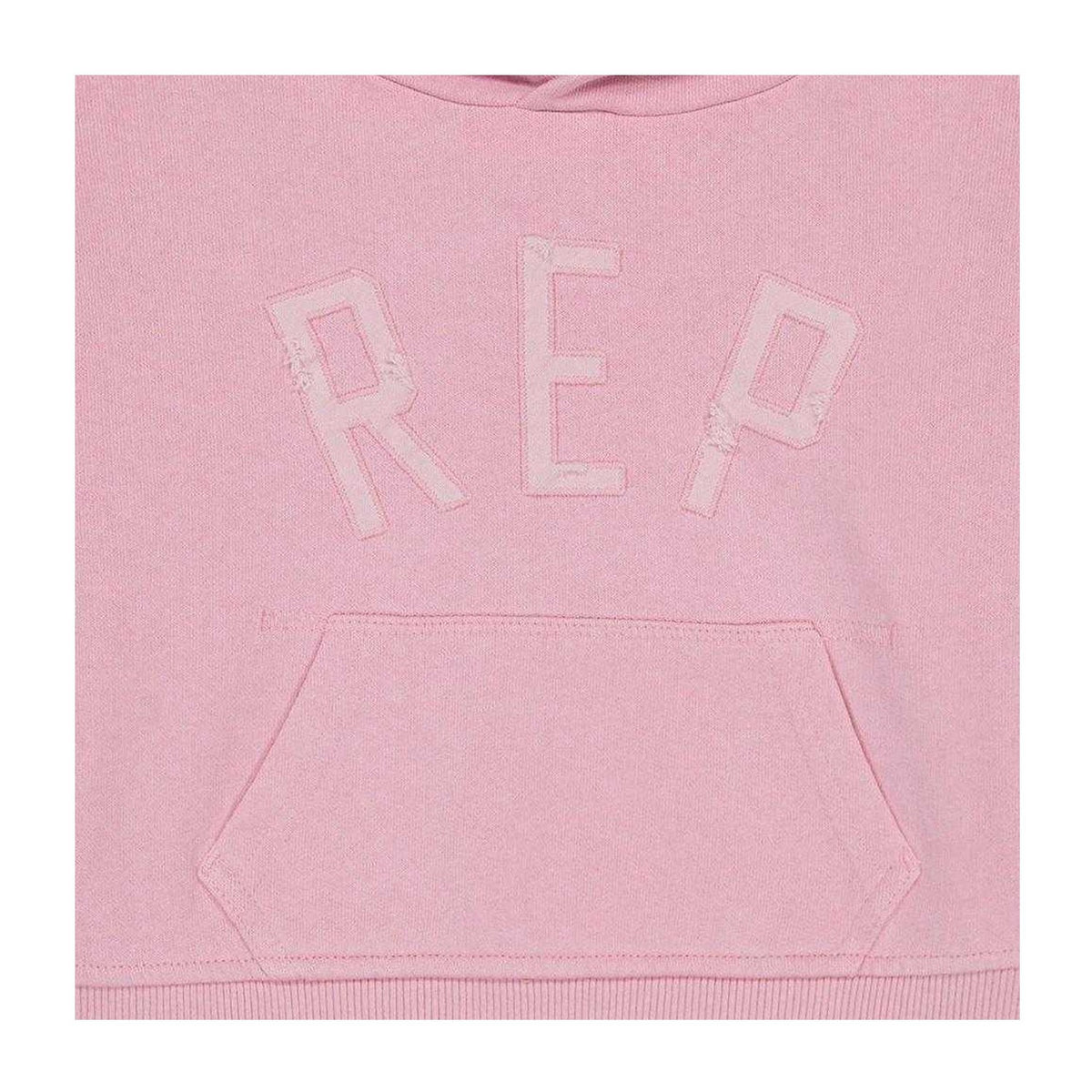 Candy Pink - Side - Represent Childrens-Kids Logo Hoodie