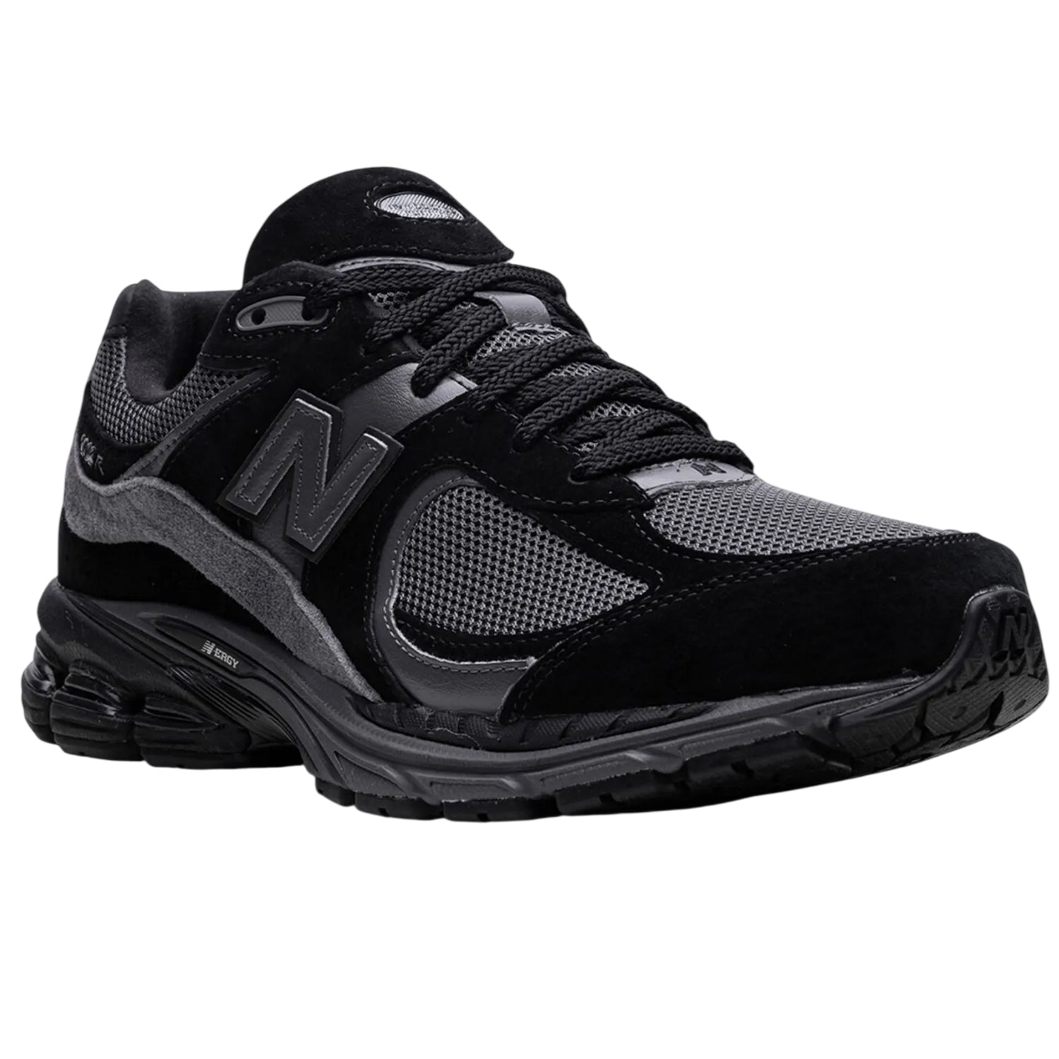Black - Side - New Balance Childrens-Kids 2002 Suede Trainers