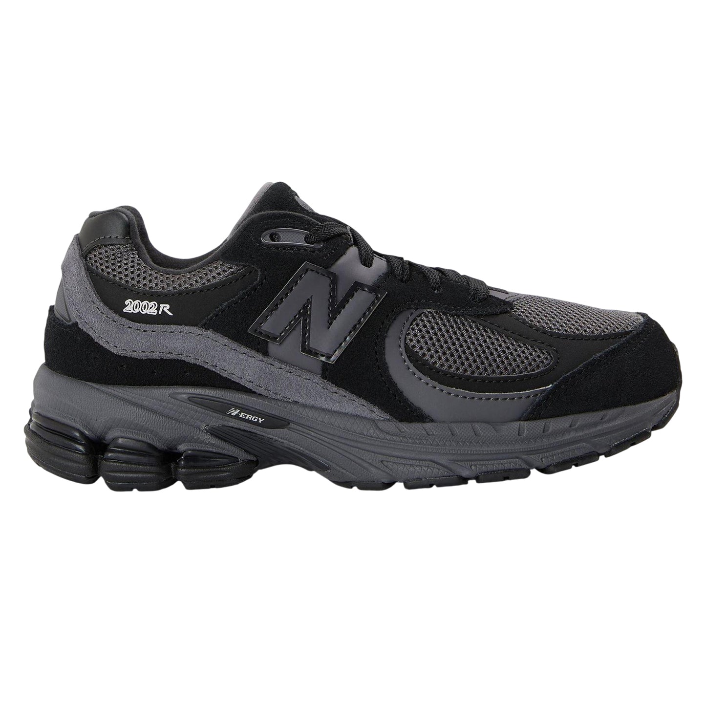 Black - Front - New Balance Childrens-Kids 2002 Suede Trainers