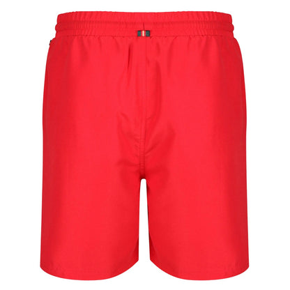 Red - Back - Luke 1977 Mens Cabo San Contrast Panel Swim Shorts