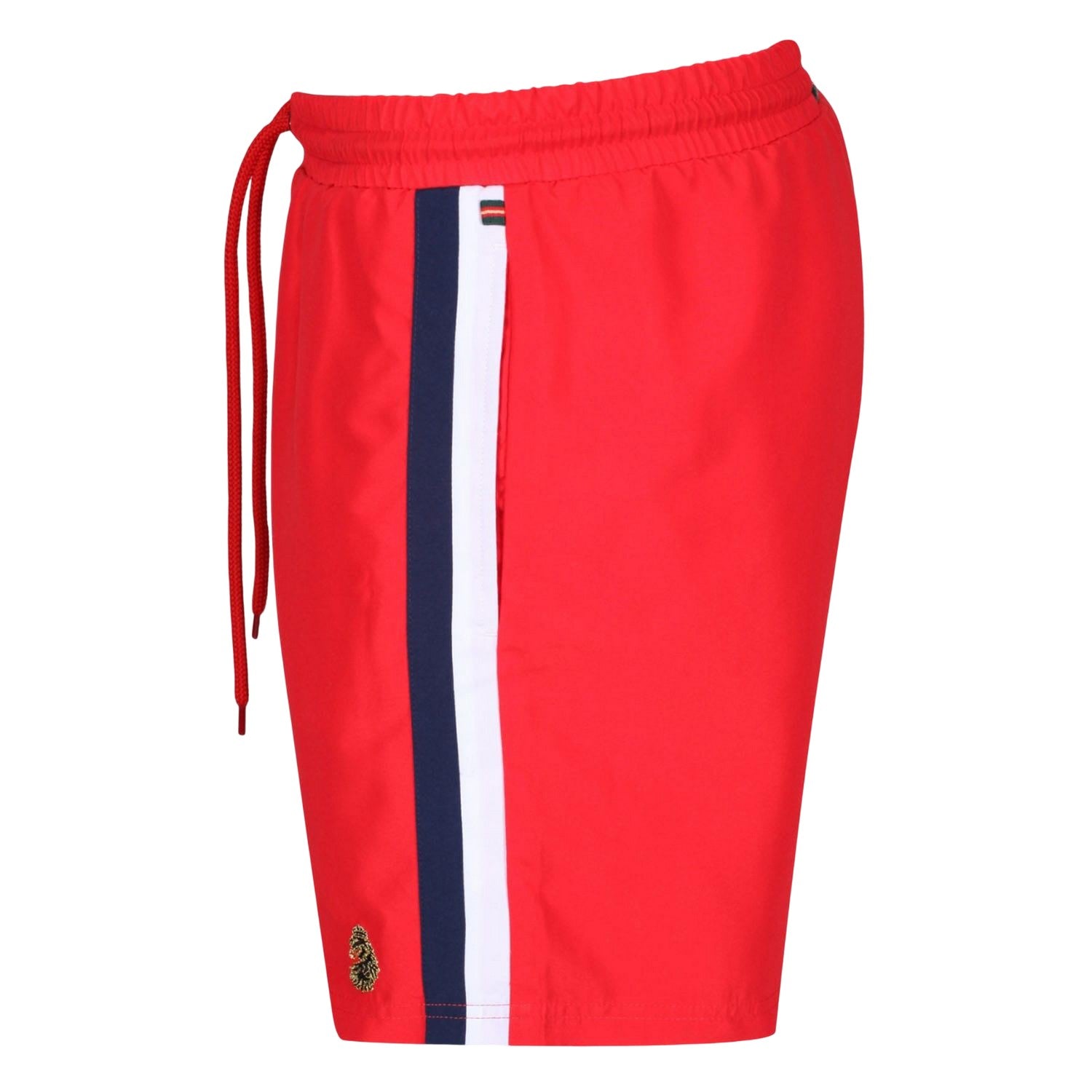 Red - Side - Luke 1977 Mens Cabo San Contrast Panel Swim Shorts