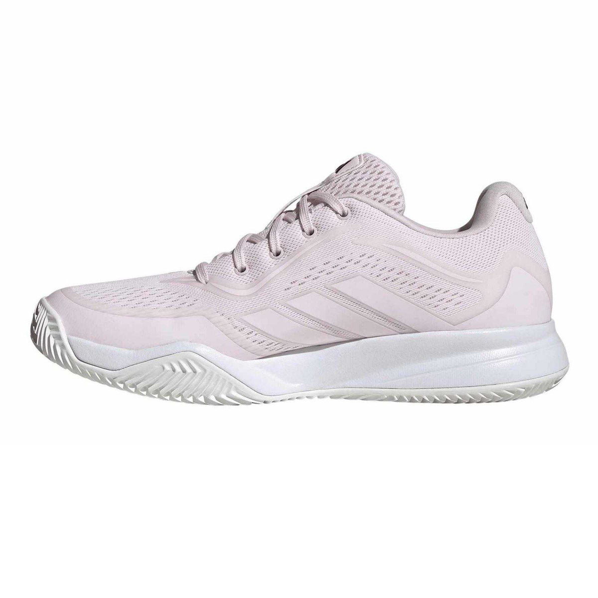 Pink-White - Side - Adidas Womens-Ladies Avaflash Tennis Shoes