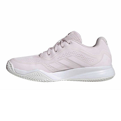 Pink-White - Side - Adidas Womens-Ladies Avaflash Tennis Shoes