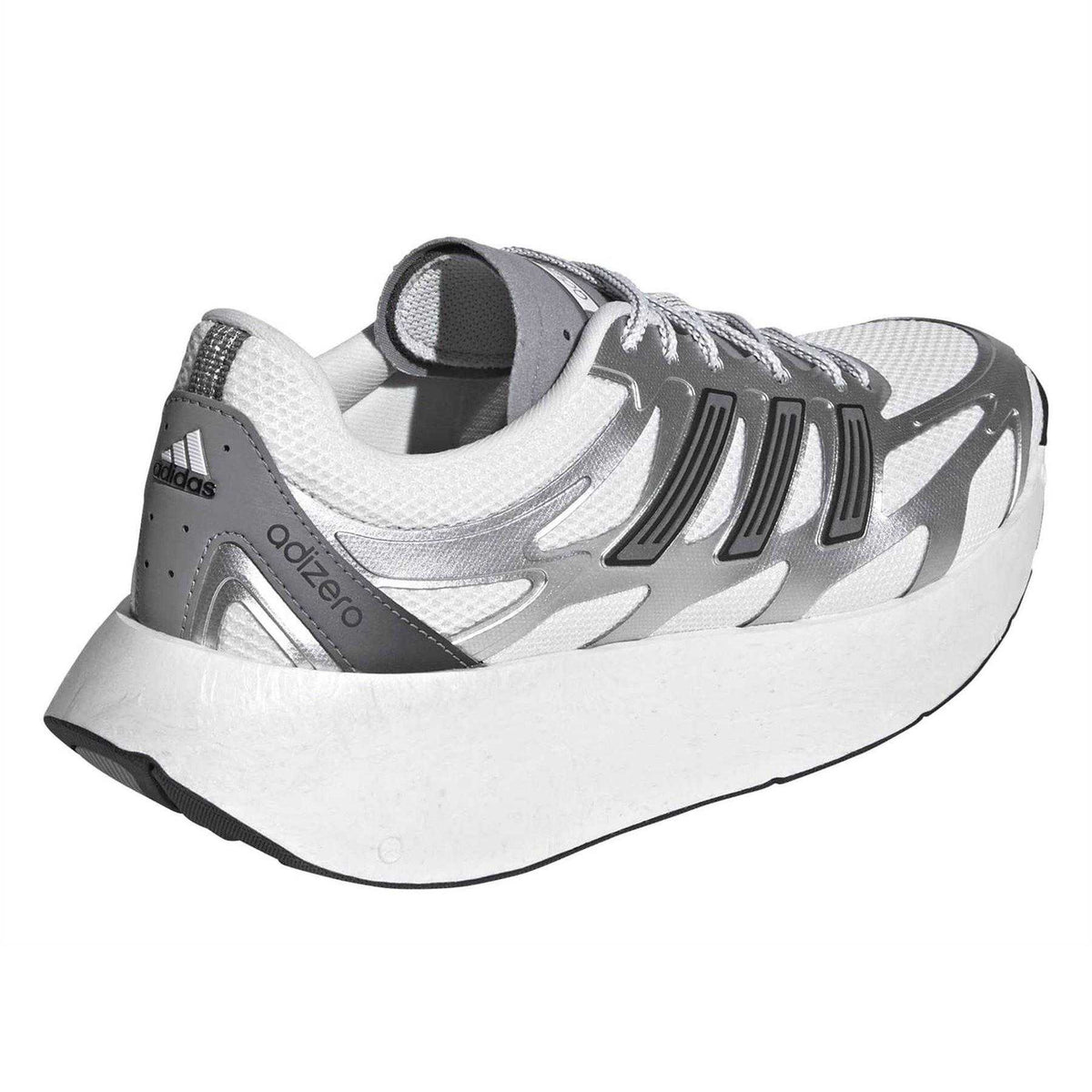 Silver-White - Back - Adidas Mens Adizero Aruku Lace Up Running Shoes