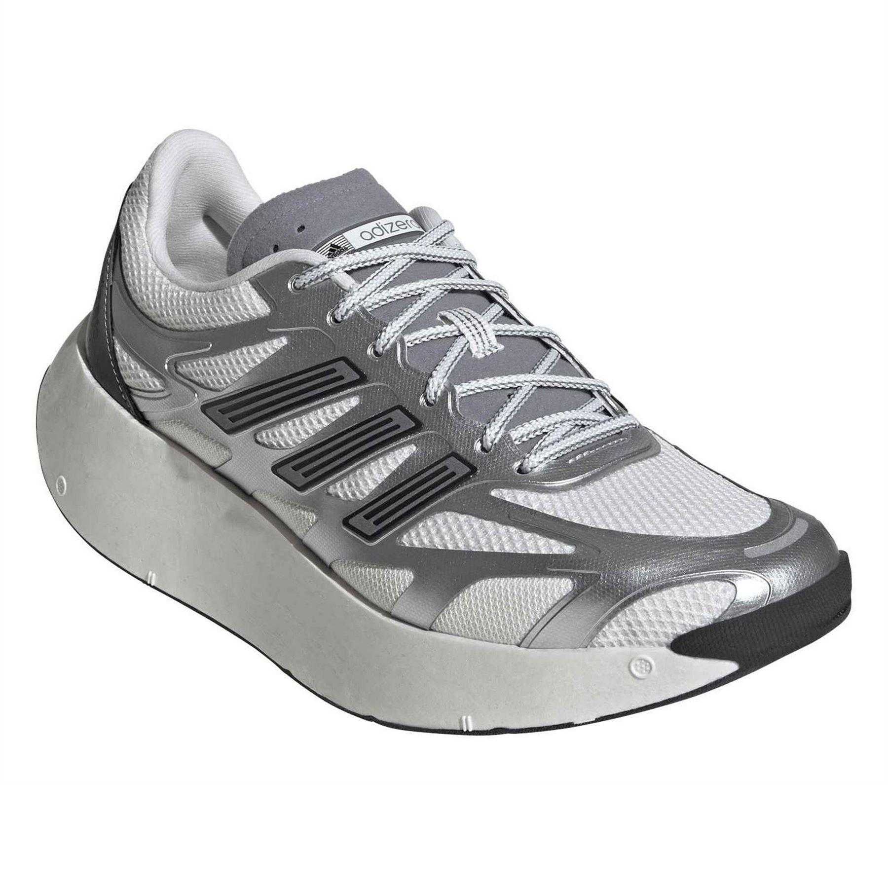 Silver-White - Pack Shot - Adidas Mens Adizero Aruku Lace Up Running Shoes