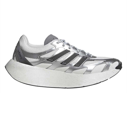 Silver-White - Front - Adidas Mens Adizero Aruku Lace Up Running Shoes