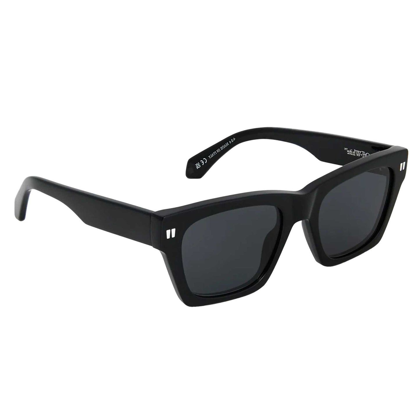 Black-Dark Grey - Side - Off-White Womens-Ladies Valdez Square Frame Sunglasses