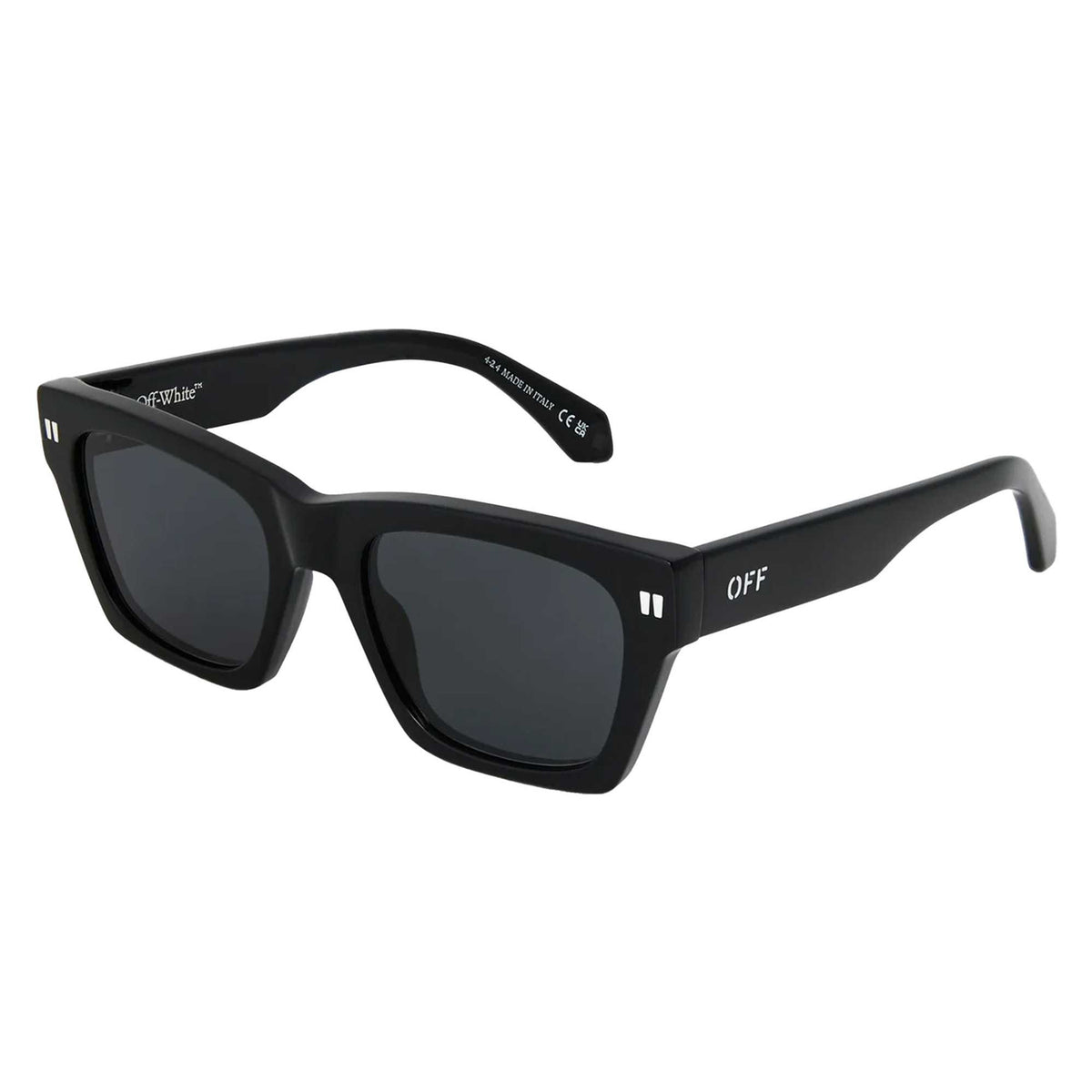 Black-Dark Grey - Side - Off-White Womens-Ladies Valdez Square Frame Sunglasses