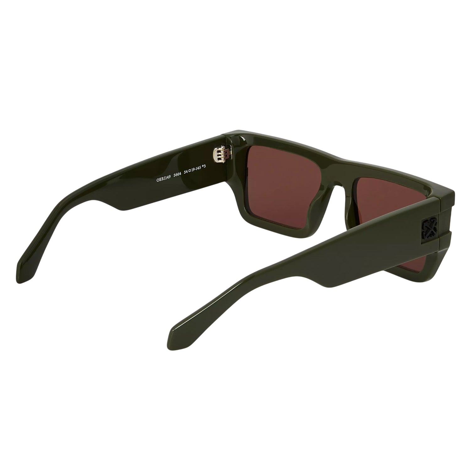 Military Green - Back - Off White Mens Chester Square Frame Sunglasses