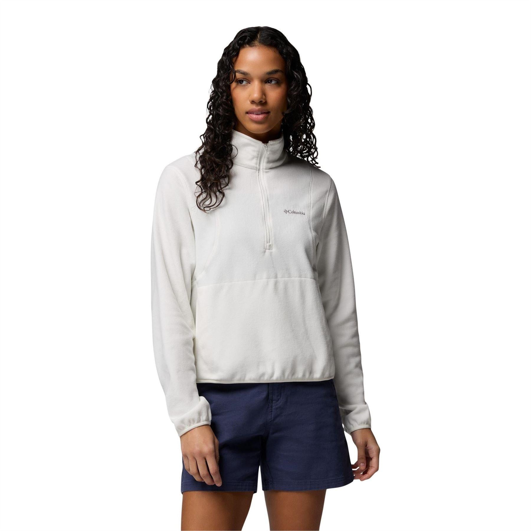 Sea Salt - Front - Columbia Womens-Ladies Valley Fleece Top
