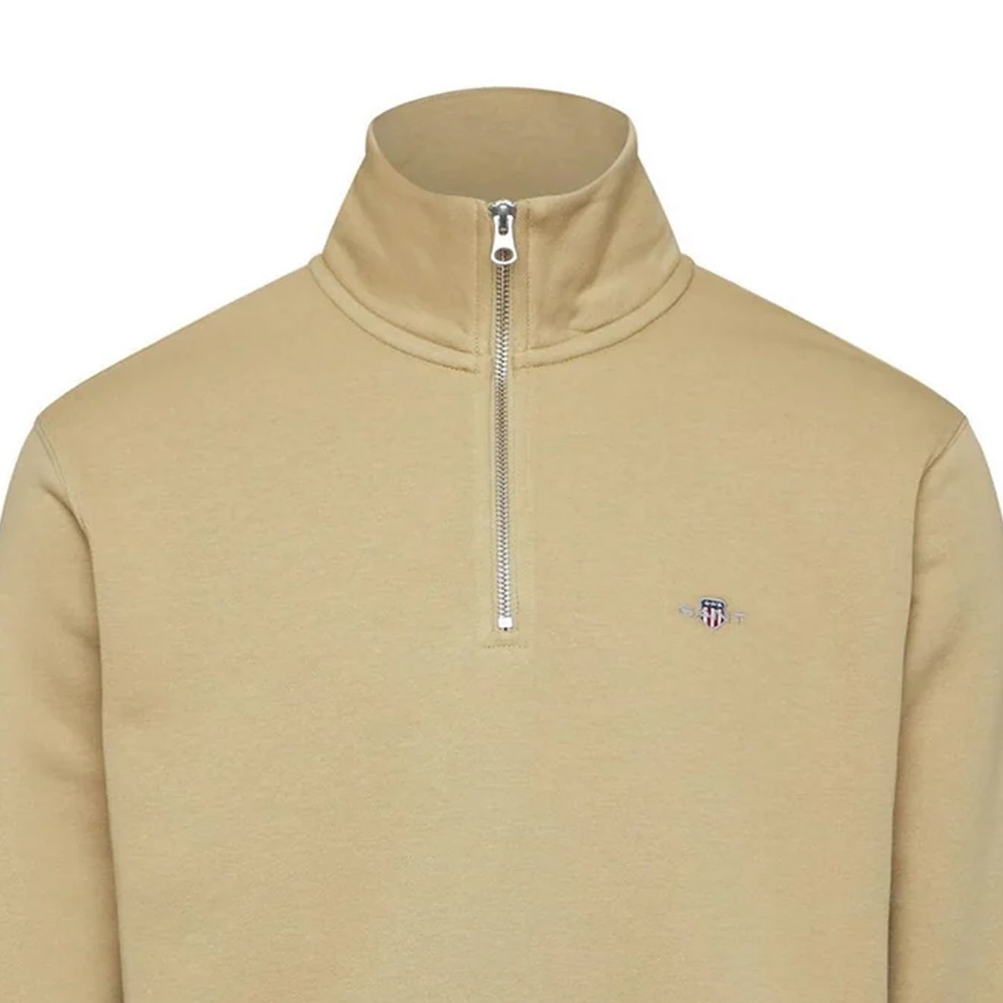 Beige - Side - Gant Mens Shield Regular Sweatshirt