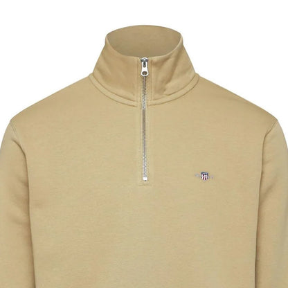 Beige - Side - Gant Mens Shield Regular Sweatshirt