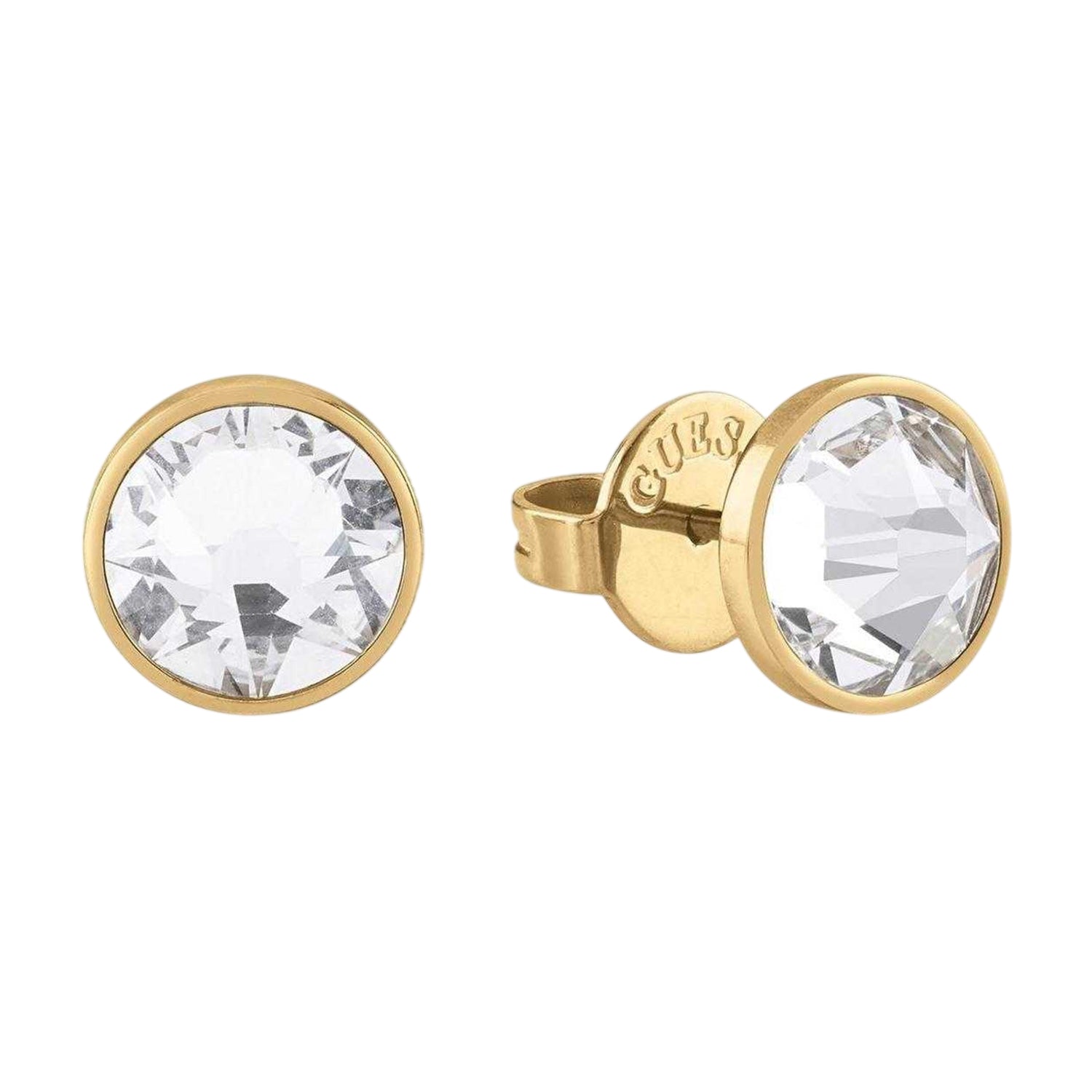 Metallic - Side - Guess Cubic Zirconia Stud Earrings