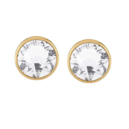 Metallic - Front - Guess Cubic Zirconia Stud Earrings