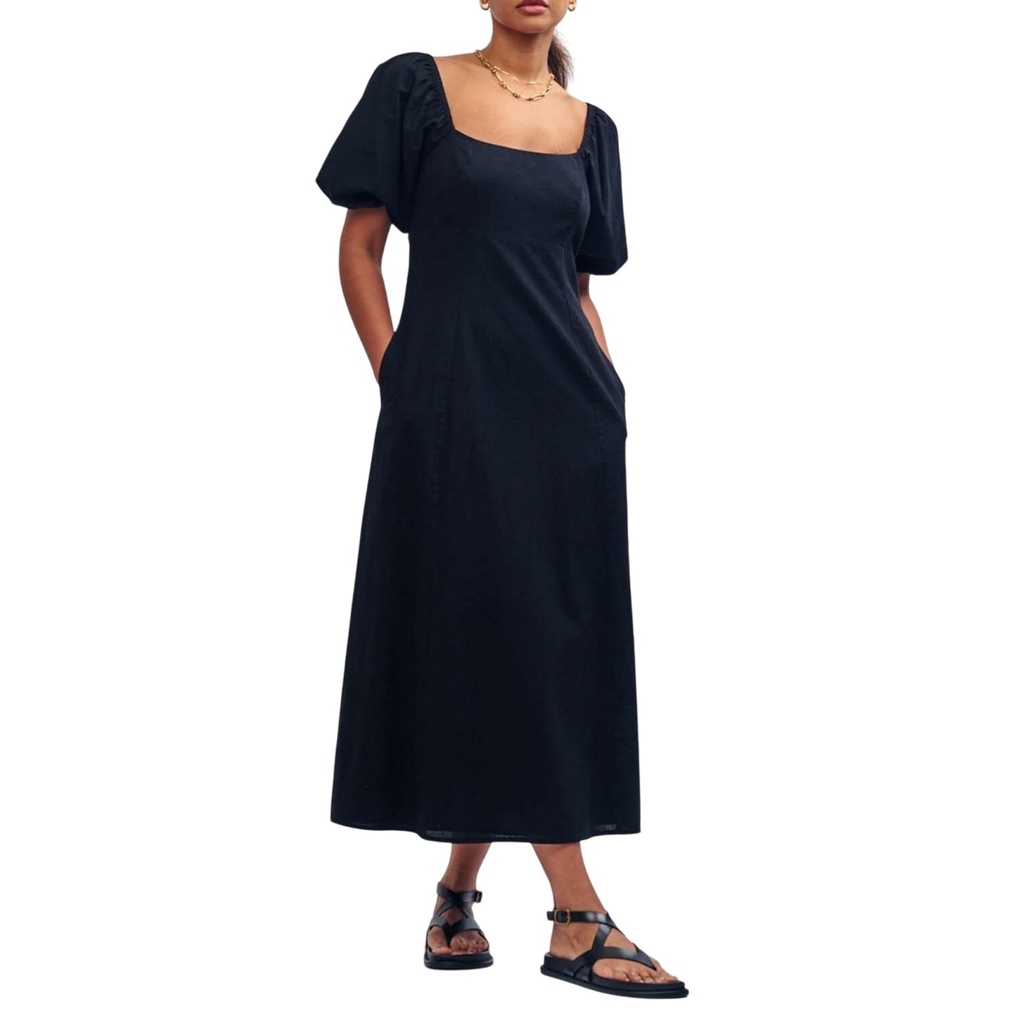 Black - Front - Nobody´s Child Womens-Ladies Talitha Midi Dress