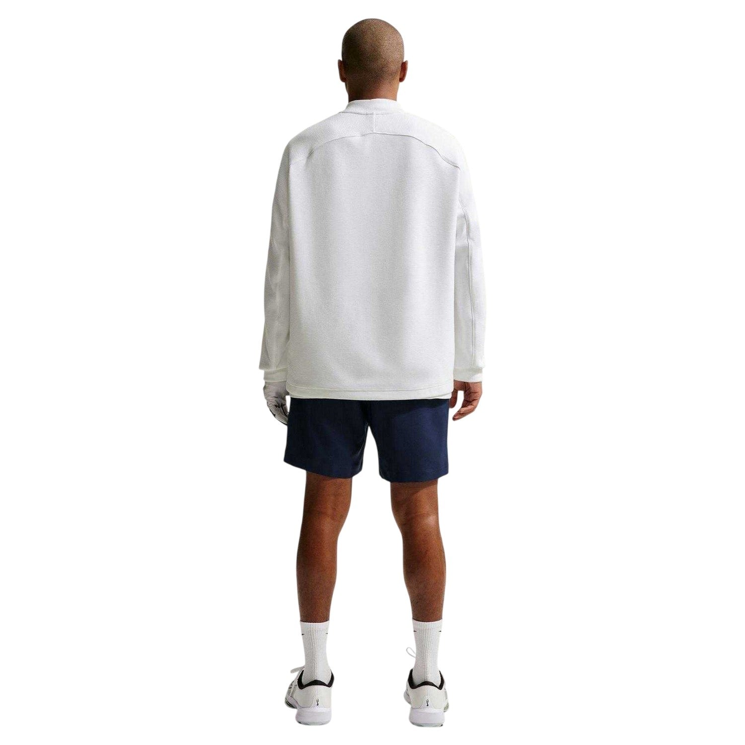White - Back - Nike Mens Half Zip Long-Sleeved Jumper