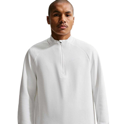 White - Side - Nike Mens Half Zip Long-Sleeved Jumper