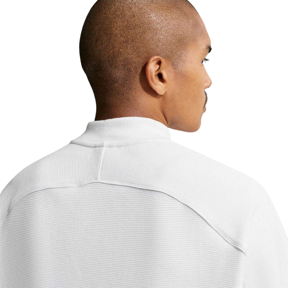 White - Lifestyle - Nike Mens Half Zip Long-Sleeved Jumper