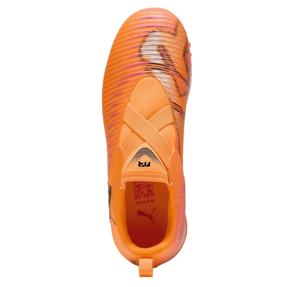 Hot Red - Side - Puma Childrens-Kids Future 8 Match Astro Turf Trainers