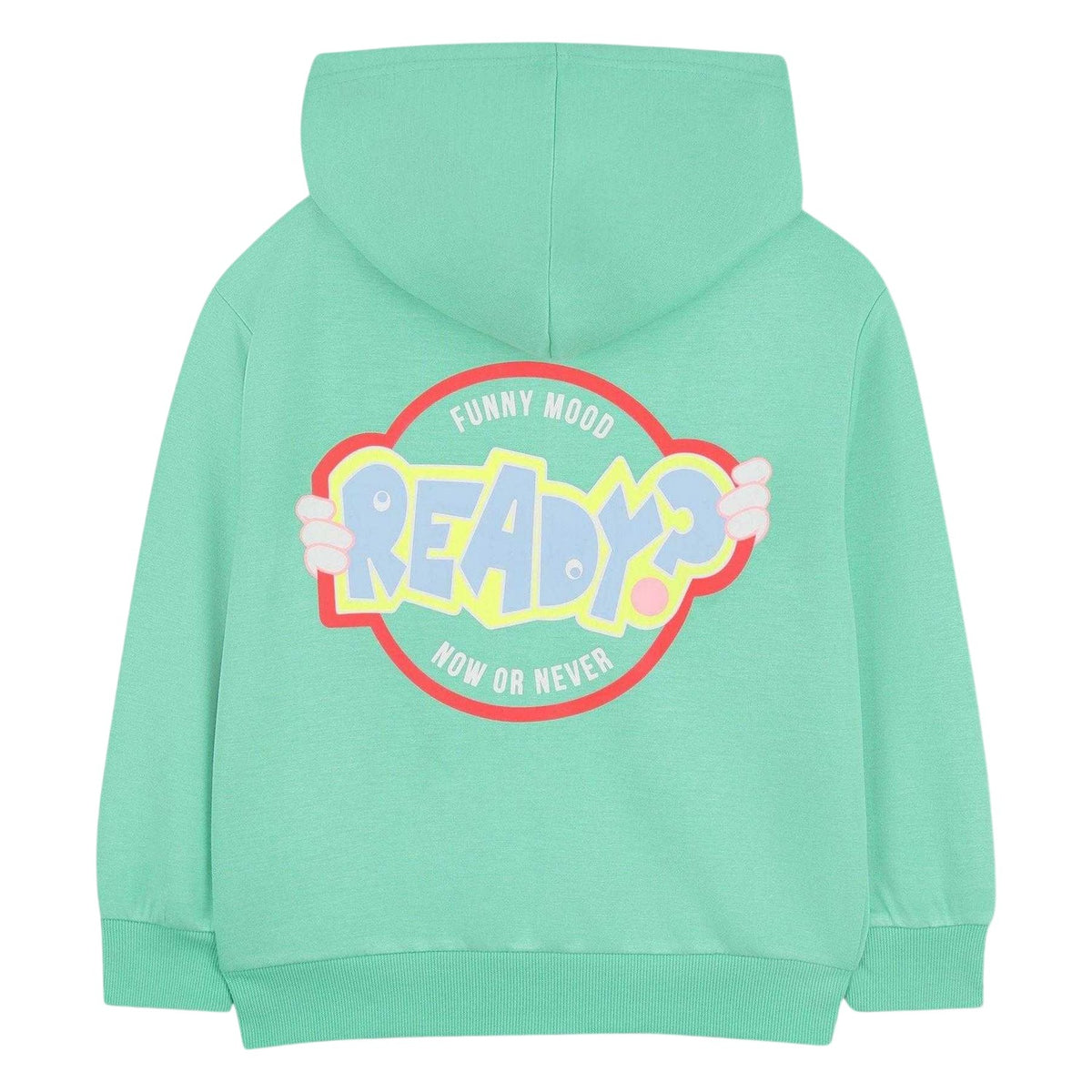 Green - Back - Billieblush Childrens-Kids Graphic Print Full Zip Hoodie