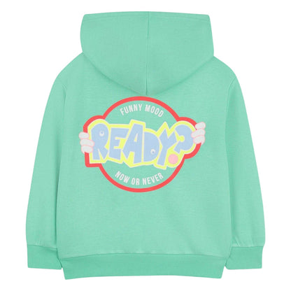 Green - Back - Billieblush Childrens-Kids Graphic Print Full Zip Hoodie