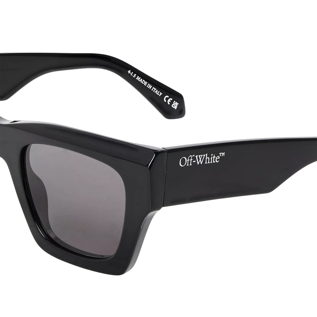 Dark Grey - Side - Off White Womens-Ladies Davie Square Frame Sunglasses