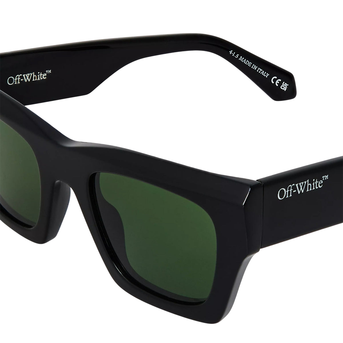 Green - Side - Off White Womens-Ladies Davie Square Frame Sunglasses