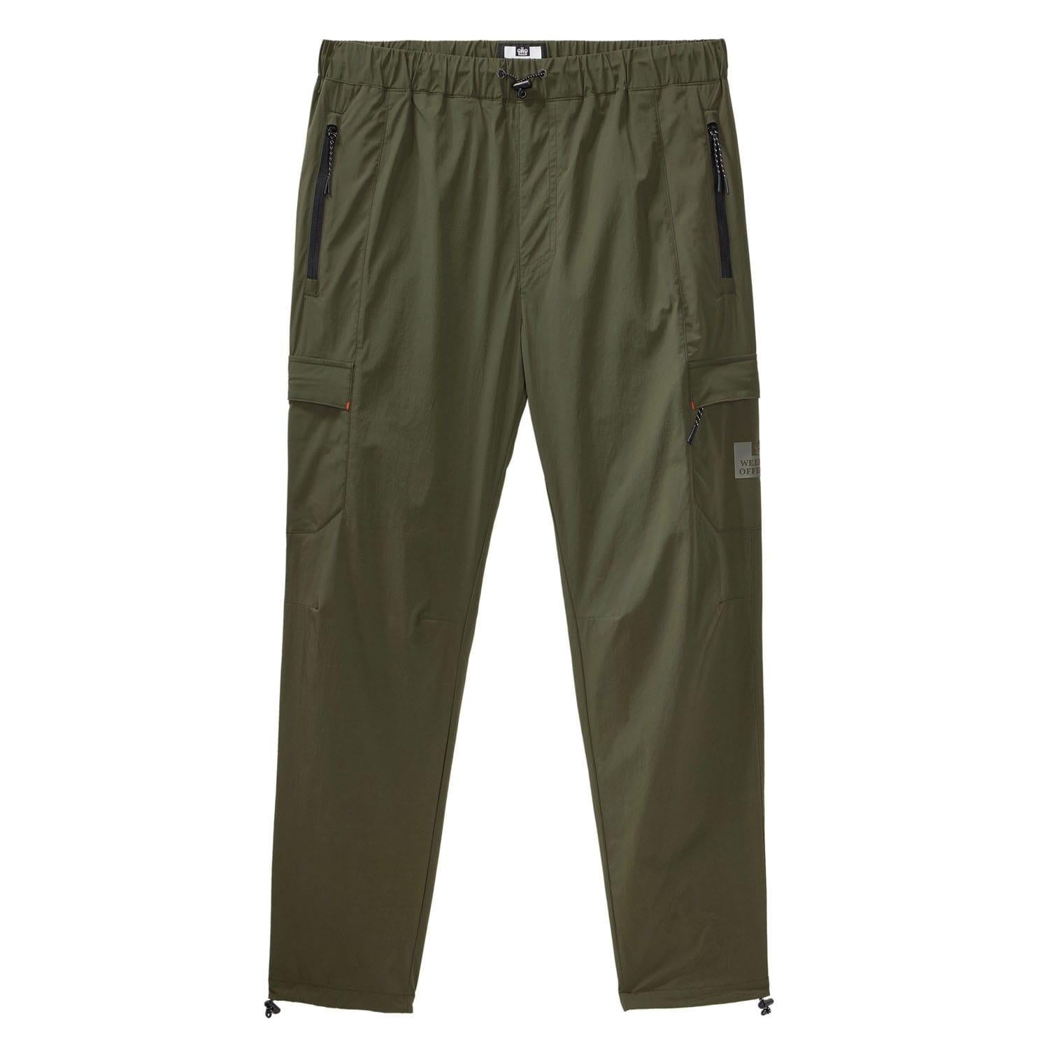 Green - Front - Weekend Offender Mens Tulum Technical Combat Trousers