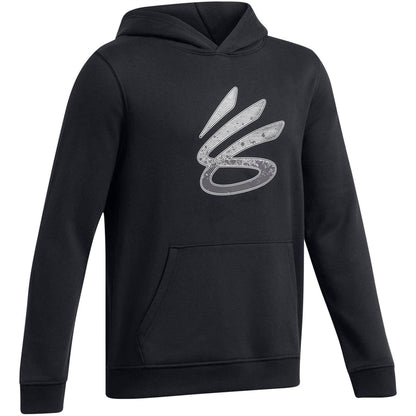 Black - Side - Under Armour Childrens-Kids Curry Splash Graphic Print Hoodie