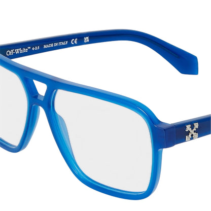 Blue - Side - Off White Mens Style 81 l Logo Sunglasses