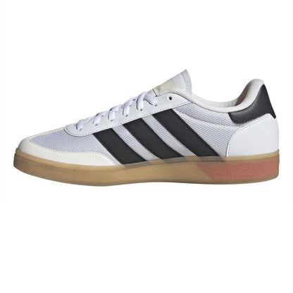White-Black-Red - Side - Adidas Mens Spezial 3 Stripes Cordura Trainers