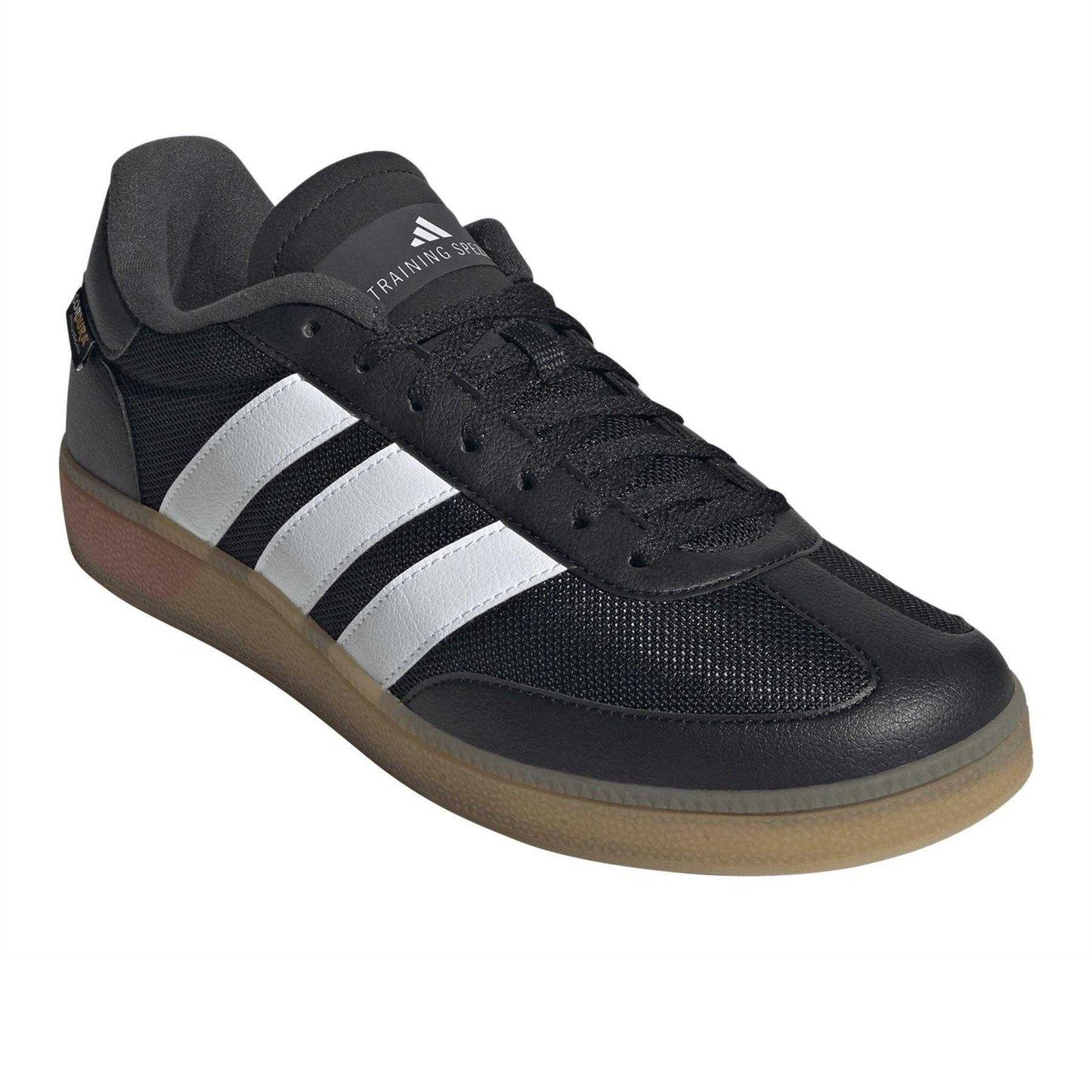 Black-White-Red - Pack Shot - Adidas Mens Spezial 3 Stripes Cordura Trainers