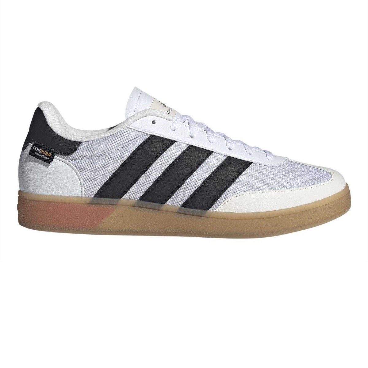 White-Black-Red - Front - Adidas Mens Spezial 3 Stripes Cordura Trainers