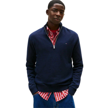 Night Navy - Lifestyle - Tommy Jeans Mens Essential Quarter Zip Sweatshirt