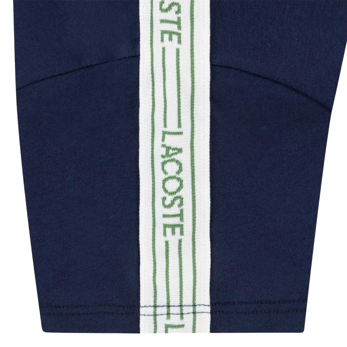 Marine Blue - Lifestyle - Lacoste Childrens-Kids Embroidered Logo Taping T-Shirt