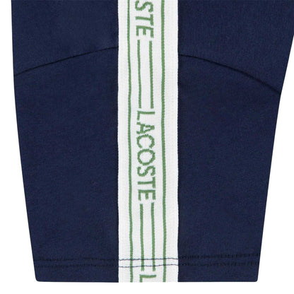 Marine Blue - Lifestyle - Lacoste Childrens-Kids Embroidered Logo Taping T-Shirt
